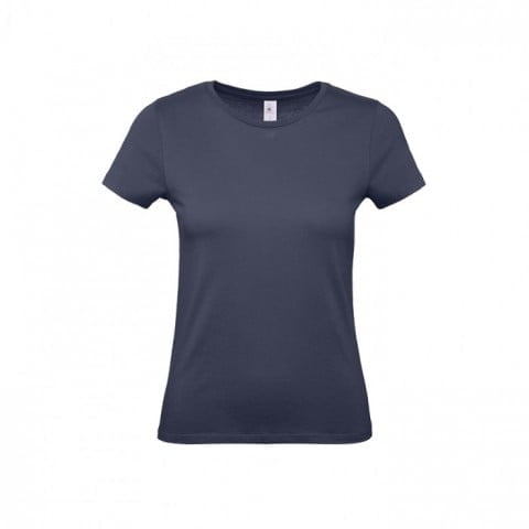 Ciemnogranatowy damski t-shirt z własnym drukiem lub haftem B&C TW02T #E150