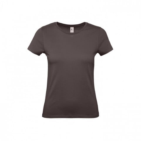 Brązowy damski t-shirt z własnym drukiem lub haftem B&C TW02T #E150
