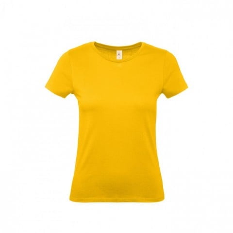 Żółty damski t-shirt z własnym drukiem lub haftem B&C TW02T #E150