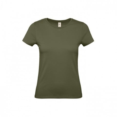 Khaki damski t-shirt z własnym drukiem lub haftem B&C TW02T #E150