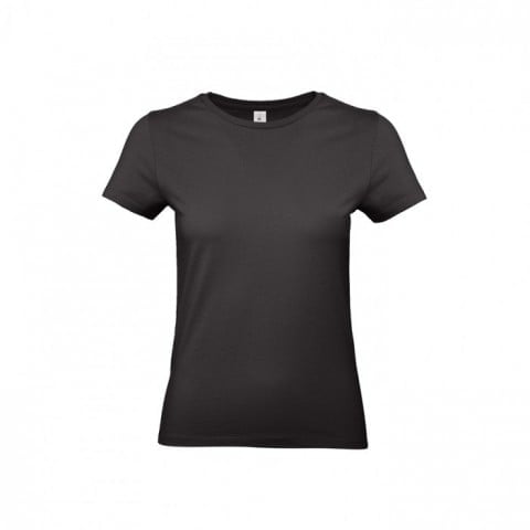 Czarny klasyczny damski tshirt B&C TW04T
