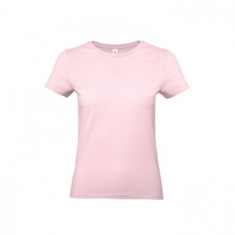 Jasnoróżowy klasyczny damski tshirt B&C TW04T
