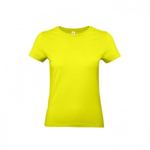 Żółty klasyczny damski tshirt B&C TW04T
