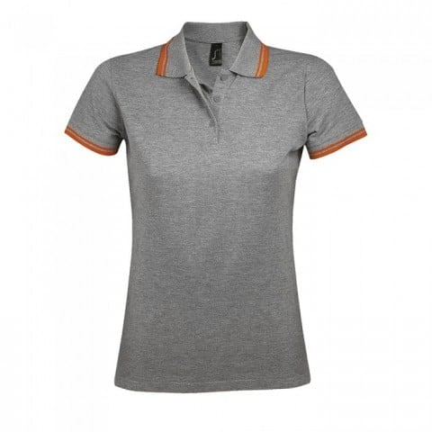 Grey Melange - Damska koszulka polo Pasadena