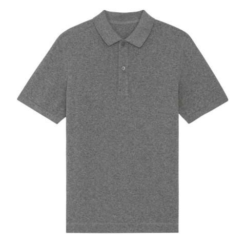 Bawełniana szara melanżowa koszulka polo unisex Stanley Stella Prepster