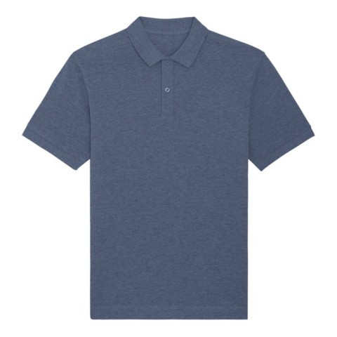 Bawełniana niebieska melanżowa koszulka polo unisex Stanley Stella Prepster