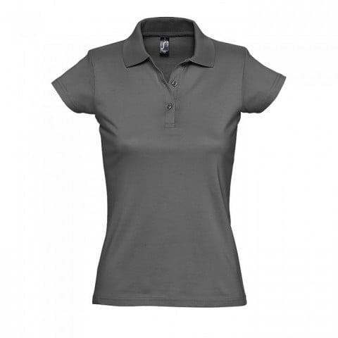 Dark Grey - Damska koszulka polo Prescott