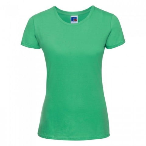 Zielona koszulka damska Oeko tex Slim Fit R-155F-0