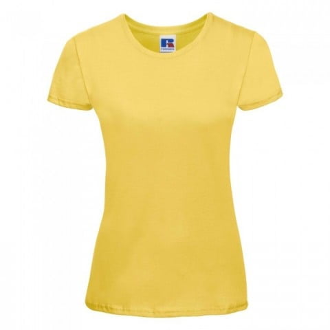 Żółta koszulka damska Oeko tex Slim Fit R-155F-0