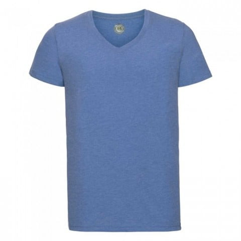 Blue Marl - Męska koszulka z dekoltem w serek HD