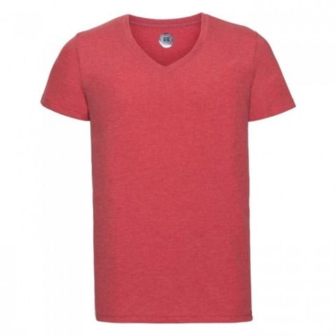 Red Marl - Męska koszulka z dekoltem w serek HD