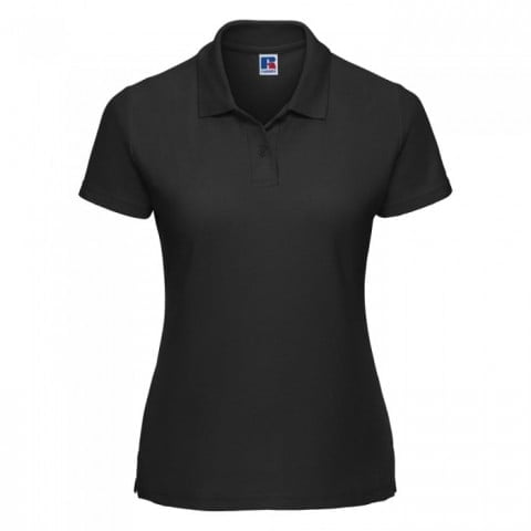 Black - Damska koszulka polo Polycotton