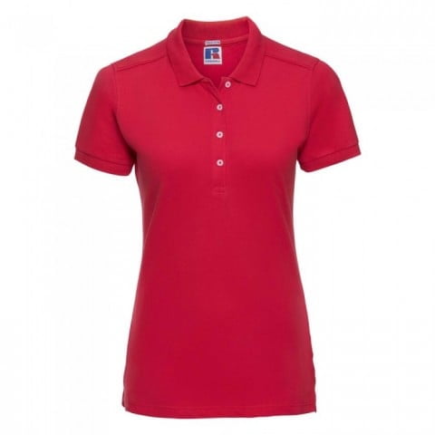 Classic Red - Damska koszulka polo Stretch