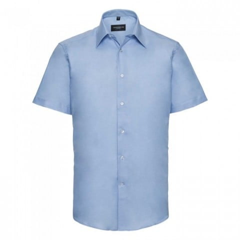 Oxford Blue - Męska taliowana koszula Oxford