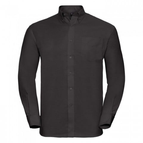 Black - Męska klasyczna koszula Oxford