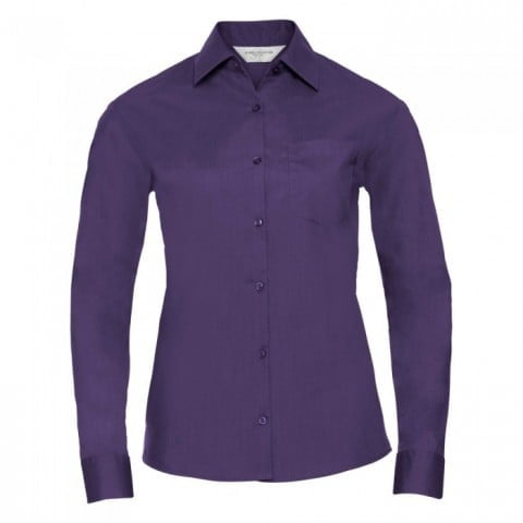 Purple - Damska klasyczna koszula Polycotton