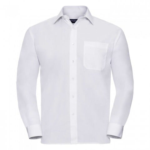 White - Męska klasyczna koszula Polycotton