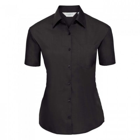 Black - Damska klasyczna bluzka Polycotton