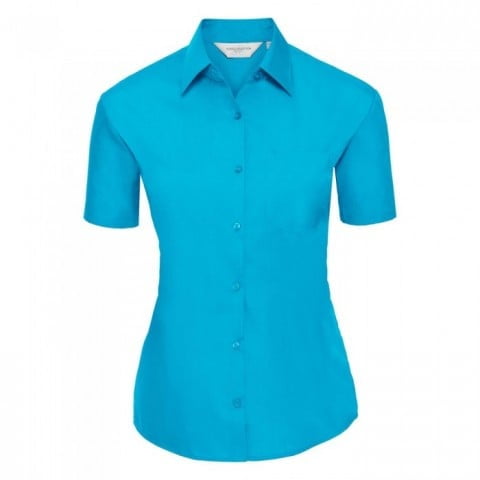 Turquoise - Damska klasyczna bluzka Polycotton
