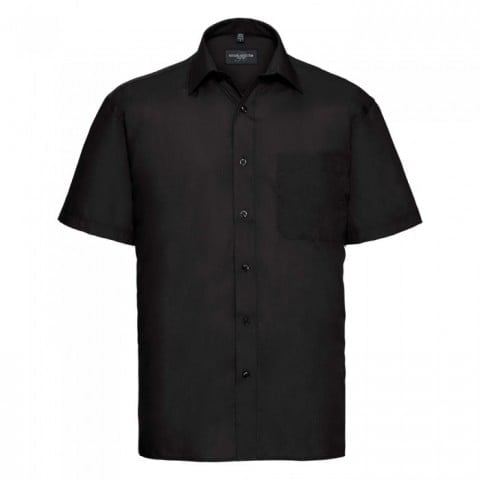 Black - Męska klasyczna koszula Polycotton