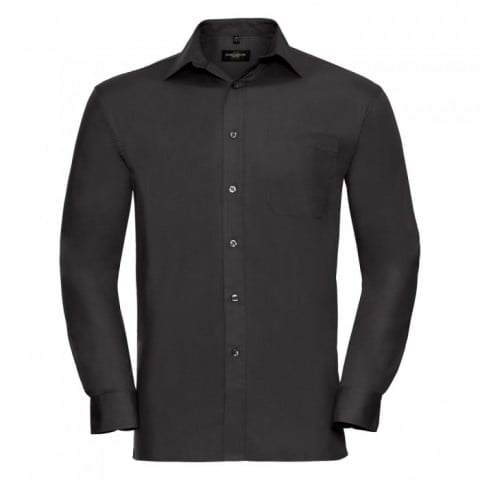 Black - Męska klasyczna koszula Pure Cotton