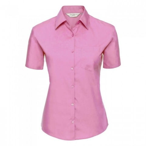 Bright Pink - Damska klasyczna bluzka Pure Cotton