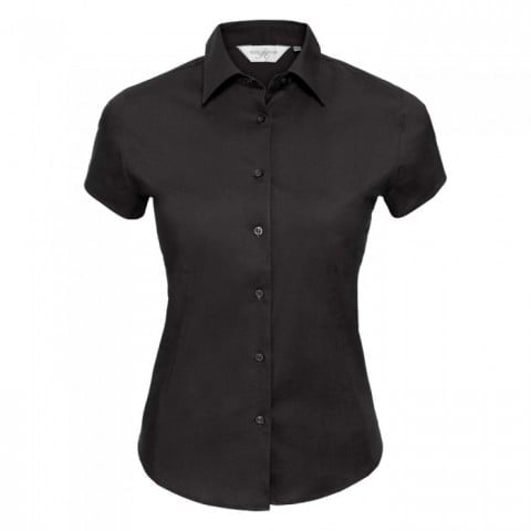 Black - Frauen Fitted Bluse Stretch