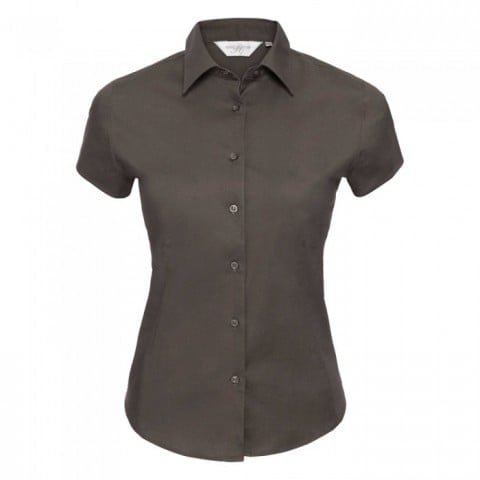 Chocolate - Frauen Fitted Bluse Stretch