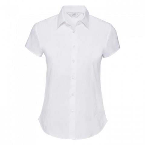 White - Frauen Fitted Bluse Stretch