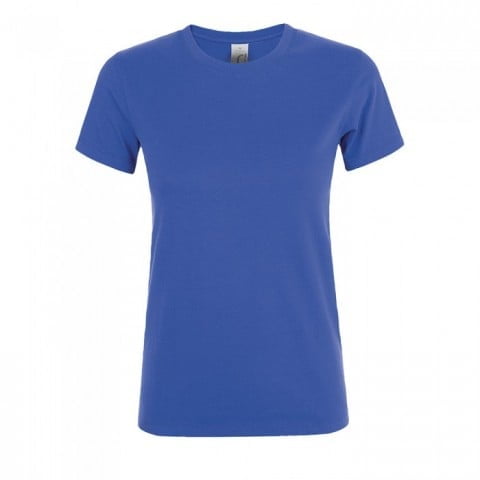 Niebieska koszulka z własnym haftowanym logo firmy Sol's 01825