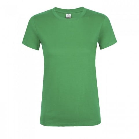 Zielona koszulka z własnym haftowanym logo firmy Sol's 01825