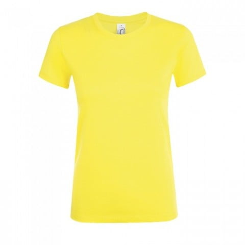 Żółta koszulka z własnym haftowanym logo firmy Sol's 01825