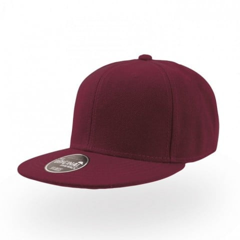 burgundy snapback z nadrukiem