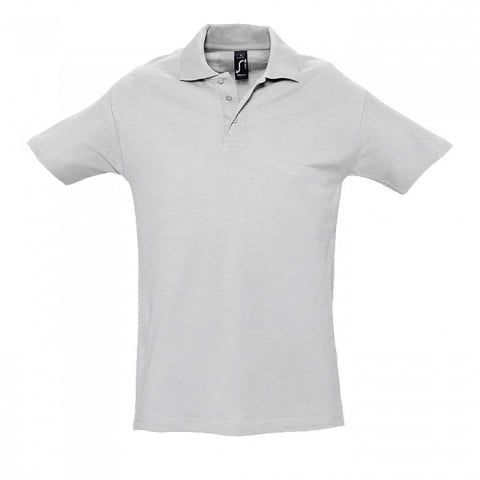 Grey Melange - Męska koszulka polo Spring II