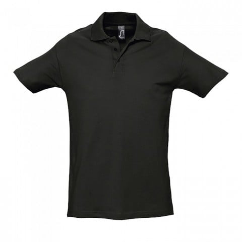 Black - Męska koszulka polo Spring II