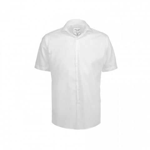 White - Biznesowa koszula z tkaniny fine twill z wykończeniem non iron SS254