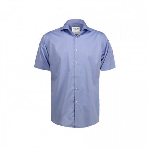 Light Blue - Biznesowa koszula z tkaniny fine twill z wykończeniem non iron SS254