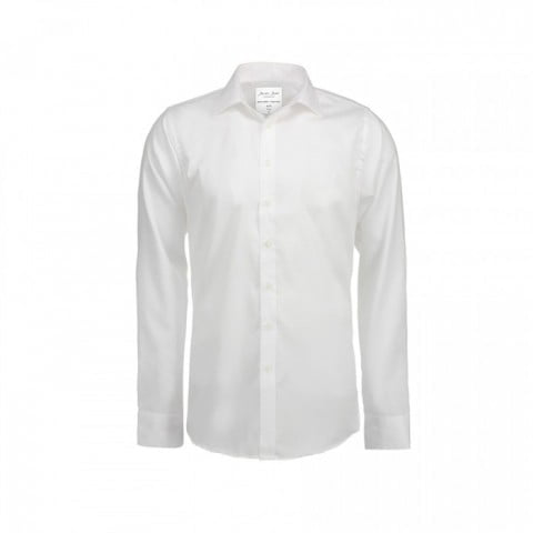White - Biznesowa koszula z tkaniny fine twill z wykończeniem non iron SS30