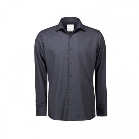 Black - Elegancka koszula biznesowa z tkaniny Oxford Slim Fit SS311