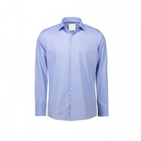 Light Blue - Elegancka koszula biznesowa z tkaniny Oxford Slim Fit SS311