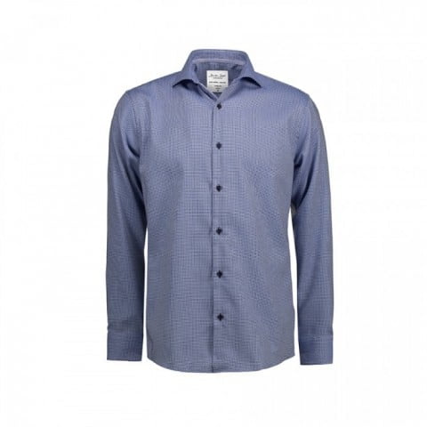 Light Blue - Dobby - Alonso - Langärmlig Modern Fit Hemd SS320