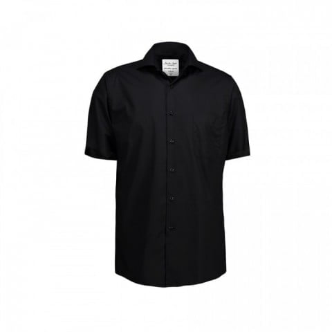 Black - Prosta i klasyczna koszula z miękkiej popeliny SS410