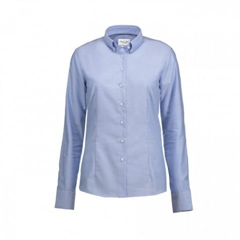 Light Blue - Prosta i klasyczna bluzka z miękkiej popeliny SS710