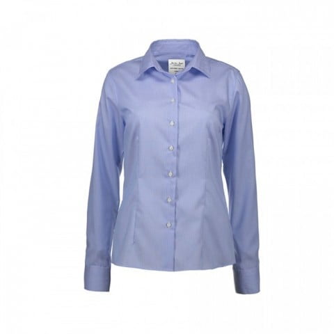 Light Blue - Biznesowa bluzka fine twill z wykończeniem non iron SS730