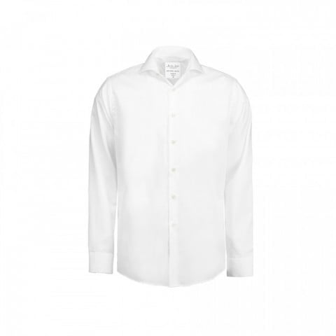 White - Fine Twill - Langärmlig Modern Fit Hemd SS8