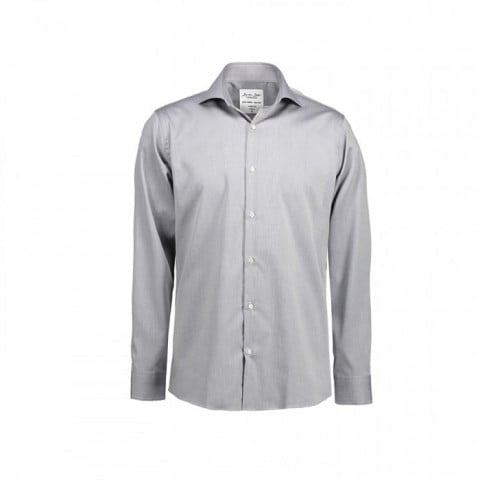 Silver Grey - Biznesowa koszula z tkaniny fine twill SS8
