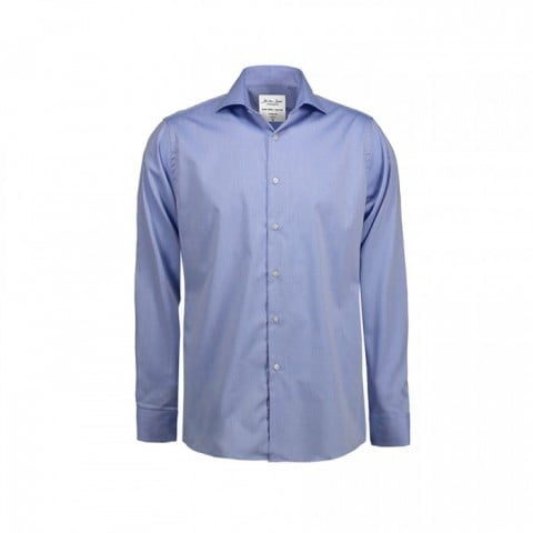 Light Blue - Biznesowa koszula z tkaniny fine twill SS8