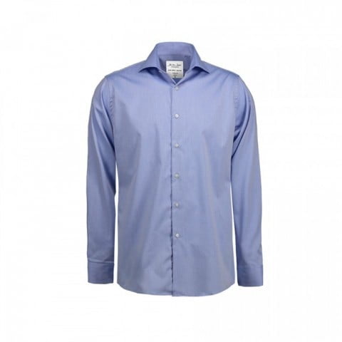 Light Blue - Fine Twill - Langärmlig Modern Fit Hemd SS8