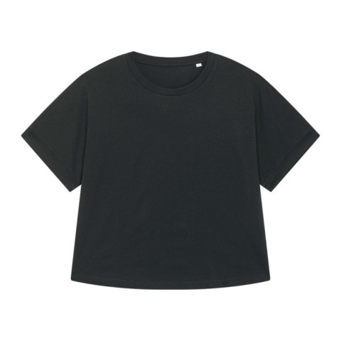 Czarny organiczny t-shirt damski Stella Collider