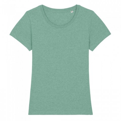 Miętowy damski t-shirt organic z haftowanym logo firmy Stella Expresser RAVEN